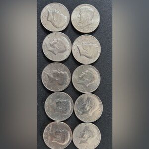 Set of 10 Kennedy Half Dollar Coins 1979 lot of 10 coins